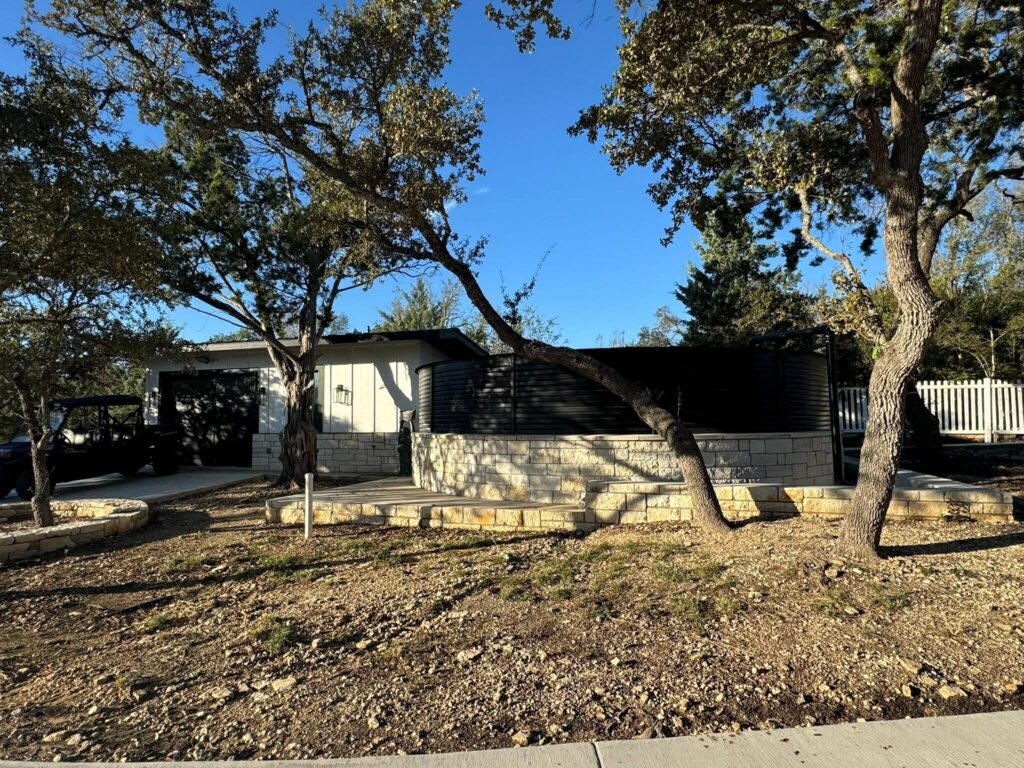 Completed guest house built by Iron C Construction in the Texas Hill Country