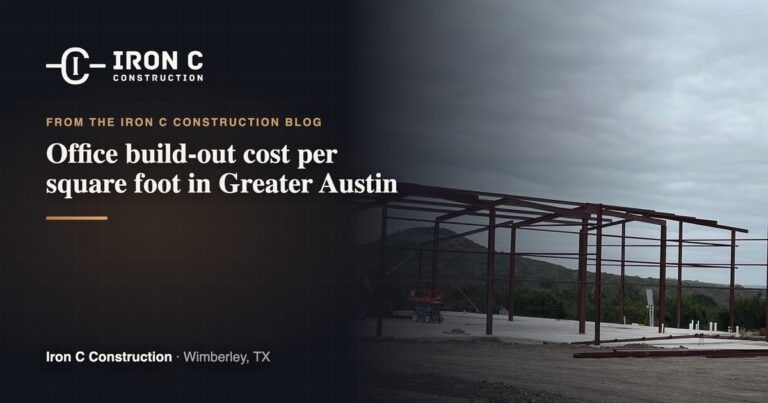 Office build-out cost per square foot in Greater Austin: where the money goes