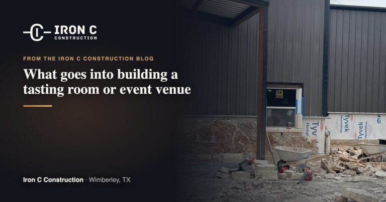 What goes into building a tasting room or event venue