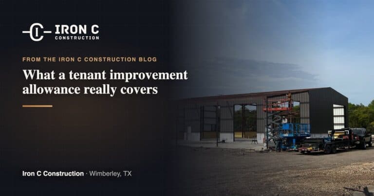 What a tenant improvement allowance really covers on a Central Texas lease