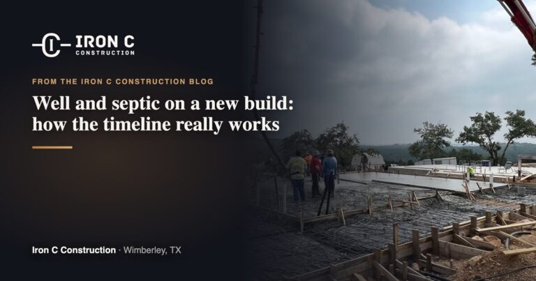 Well and septic on a new build: how the timeline really works